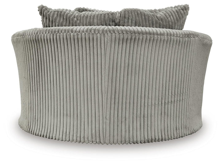 Lindyn Oversized Swivel Accent Chair - Pearl Silver (5)