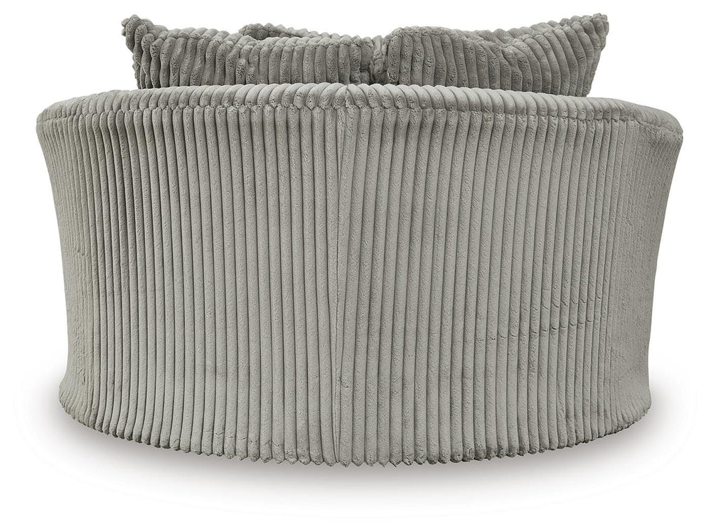 Lindyn Oversized Swivel Accent Chair - Pearl Silver (5)