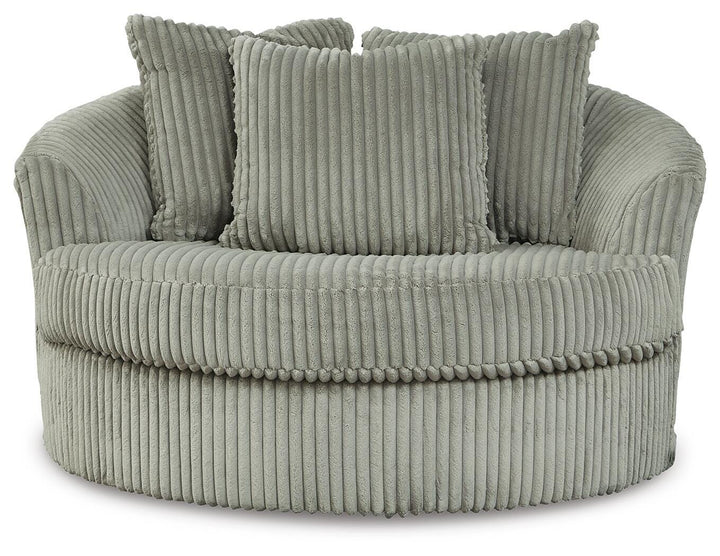 Lindyn Oversized Swivel Accent Chair - Pearl Silver (3)