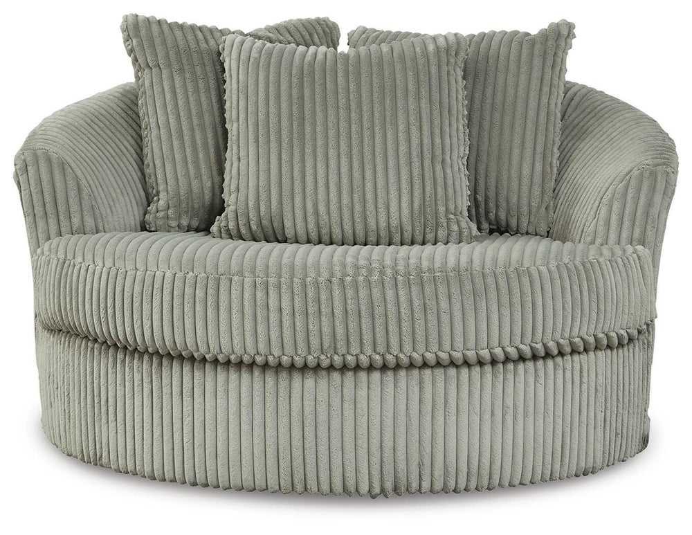 Lindyn Oversized Swivel Accent Chair - Pearl Silver (3)