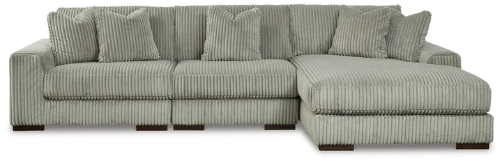 Lindyn 3-Piece Sectional and Chair - Fog (2)