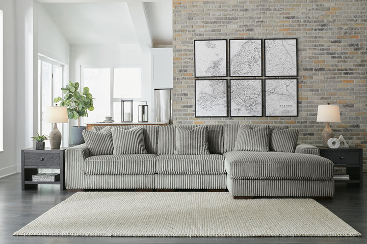 Lindyn 3-Piece Sectional with Chaise - Fog (2)