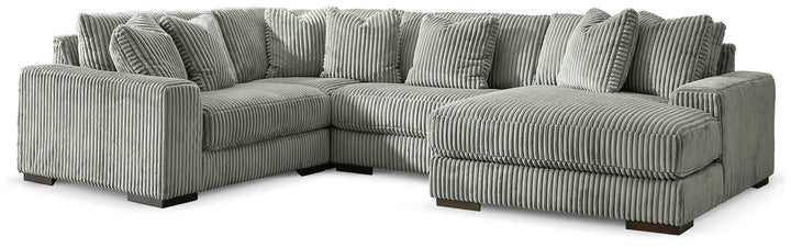 Lindyn 4-Piece Sectional with Chaise - Fog (1)