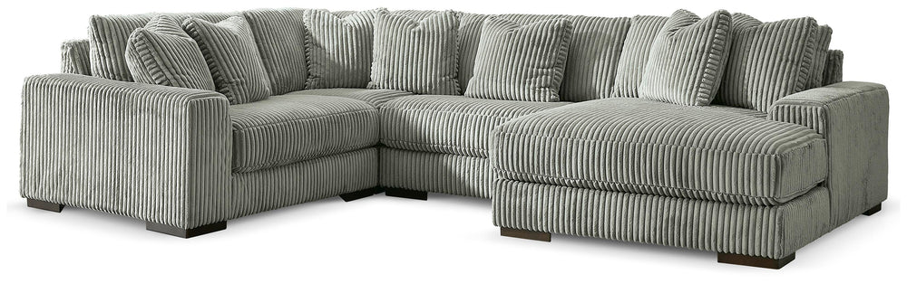 Lindyn 4-Piece Sectional with Chaise - Fog (1)