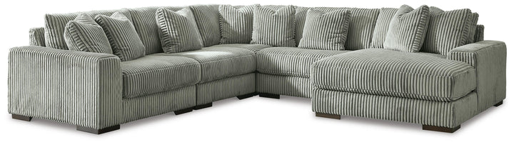 Lindyn 5-Piece Sectional with Chaise - Fog (1)