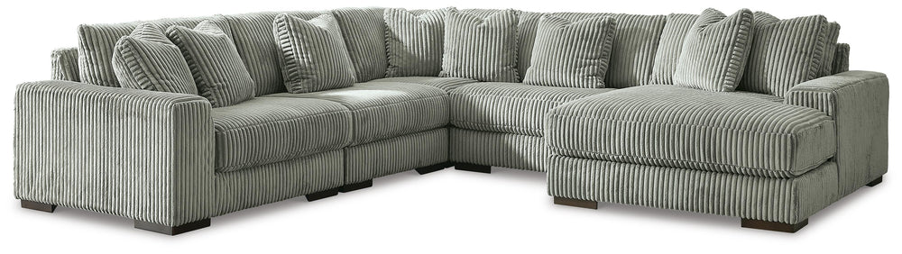 Lindyn 5-Piece Sectional with Chaise - Fog (1)