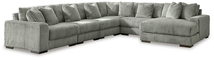 Lindyn 6-Piece Sectional with Chaise - Fog (1)