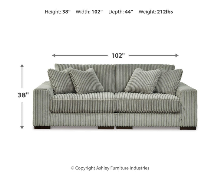 Lindyn 2-Piece Sectional Sofa and Oversized Swivel Accent Chair - Fog (15)
