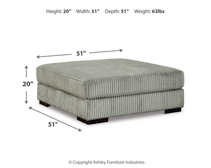 Lindyn 5-Piece Sectional and Ottoman - Fog (9)