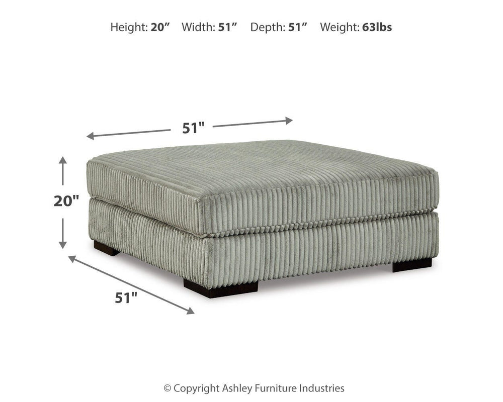 Lindyn 5-Piece Sectional and Ottoman - Fog (9)