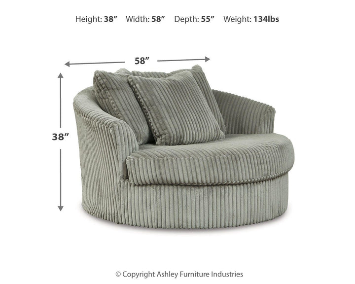 Lindyn Oversized Swivel Accent Chair - Pearl Silver (6)