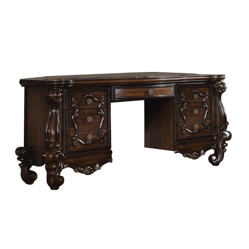 Versailles Vanity Desk in Cherry Oak