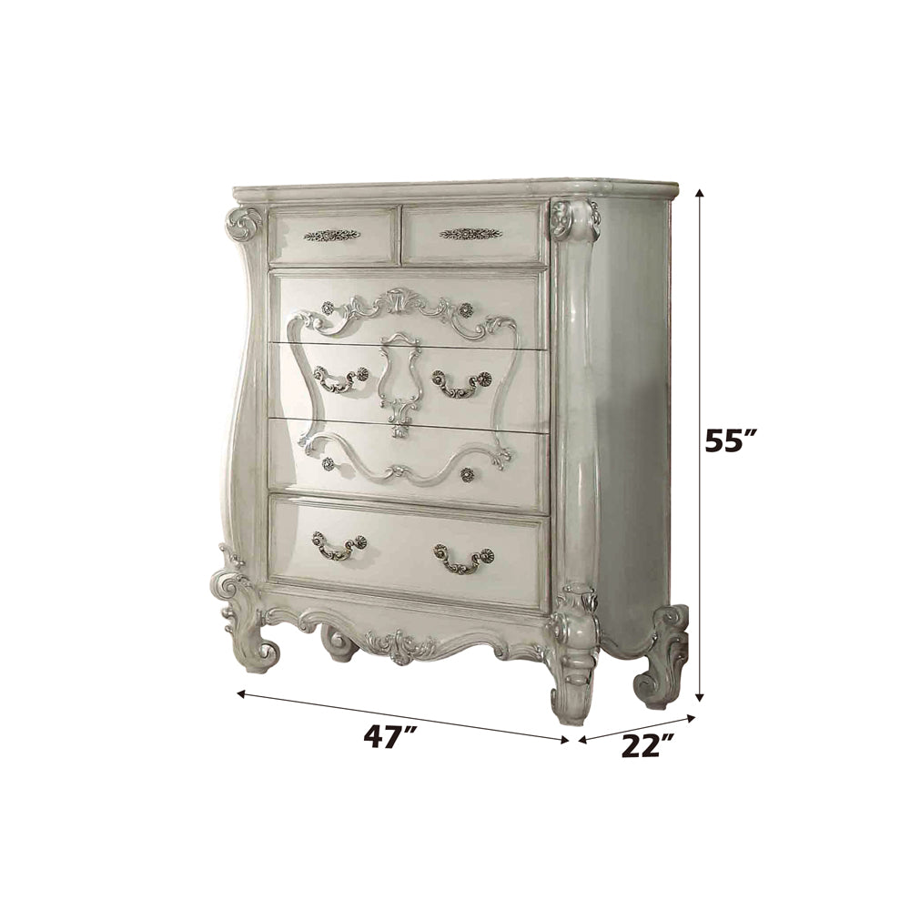 Versailles Chest in Bone White - dimensions
