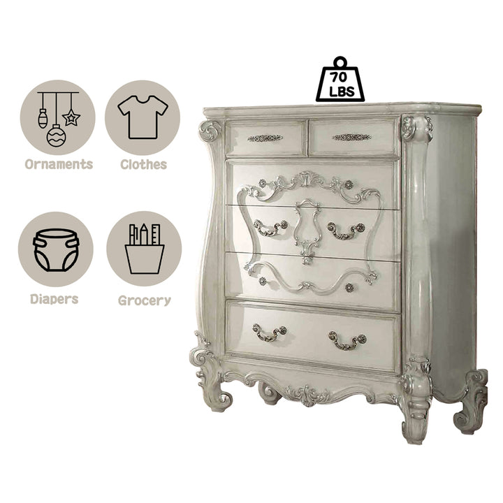 Versailles Chest in Bone White - features
