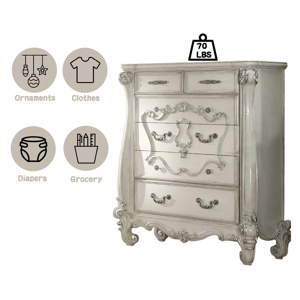 Versailles Chest in Bone White - features