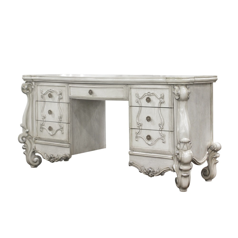 Versailles Vanity Desk in Bone White