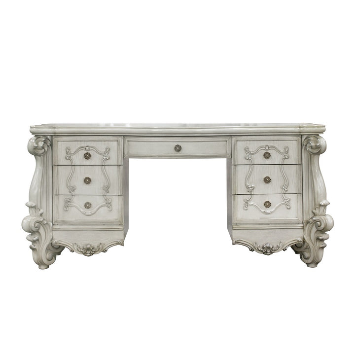 Versailles Vanity Desk in Bone White
