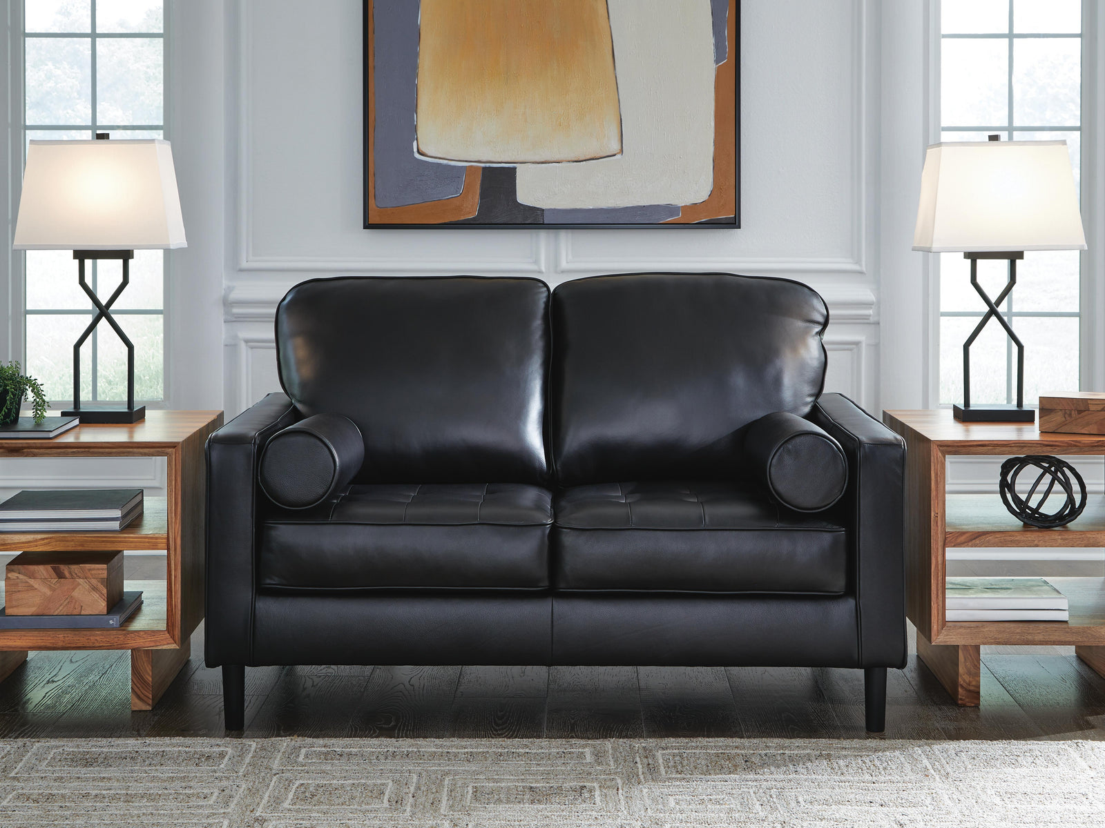 Bryceview Loveseat - Black (2)