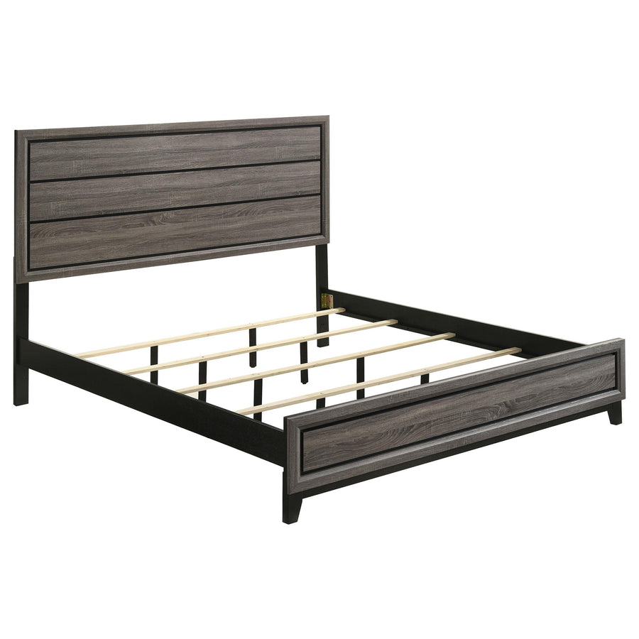 Coaster Furniture 212421KE Watson Wood Eastern King Panel Bed Grey Oak