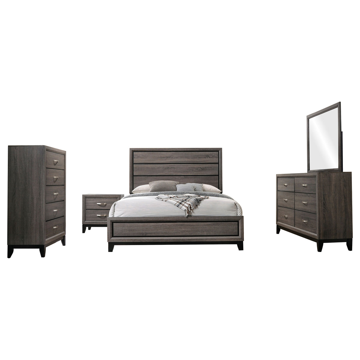 Watson - Five-piece Queen Bedroom Set - Gray Oak