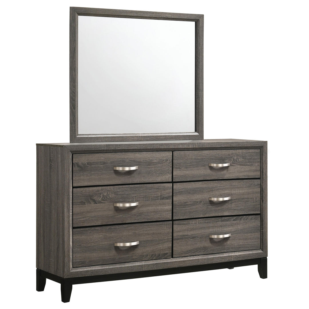 Coaster Furniture 212423M Watson 6-drawer Dresser with Mirror Grey Oak