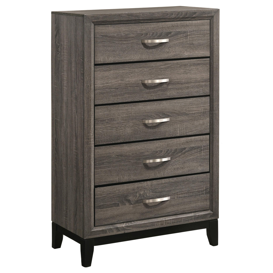 Coaster Furniture 212425 Watson 5-drawer Bedroom Chest Grey Oak