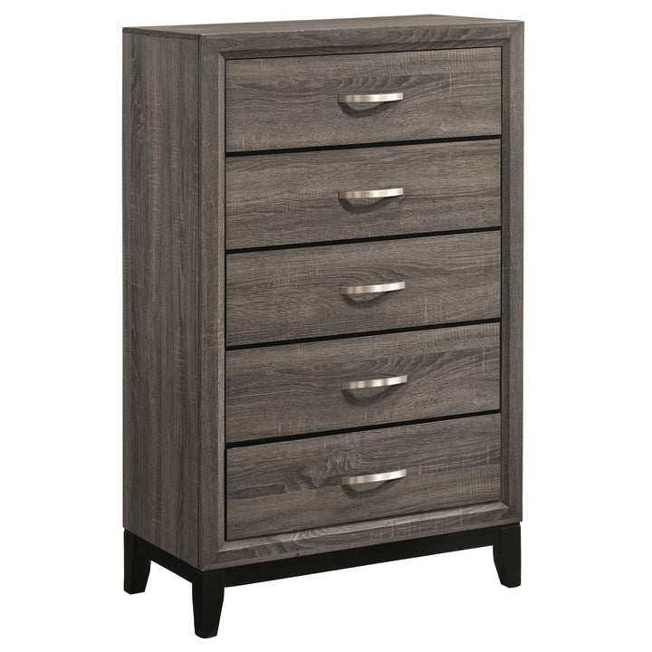 Coaster Furniture 212425 Watson 5-drawer Bedroom Chest Grey Oak