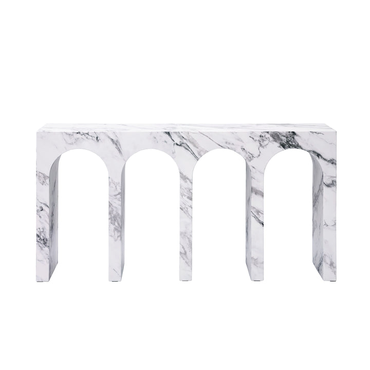Fritzy - Engineered Stone Console Table - Marble