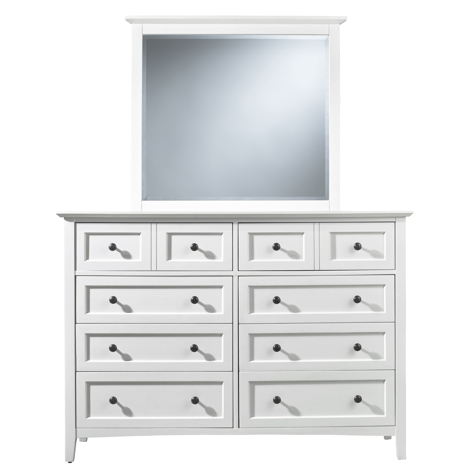 Modus Furniture Paragon Eight Drawer Dresser in White (2024)