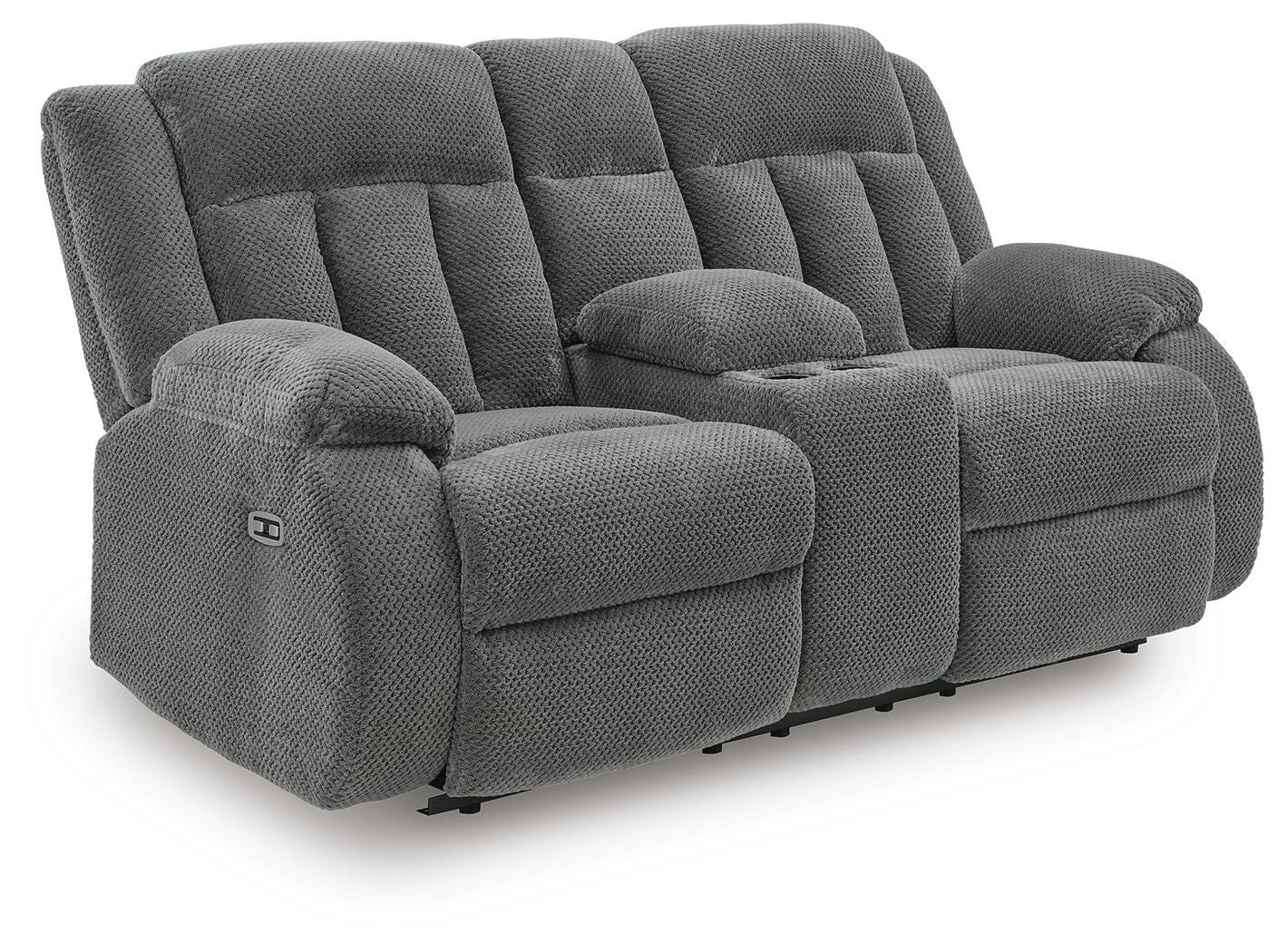Observation Power Reclining Loveseat with Console - Dark Gray (1)
