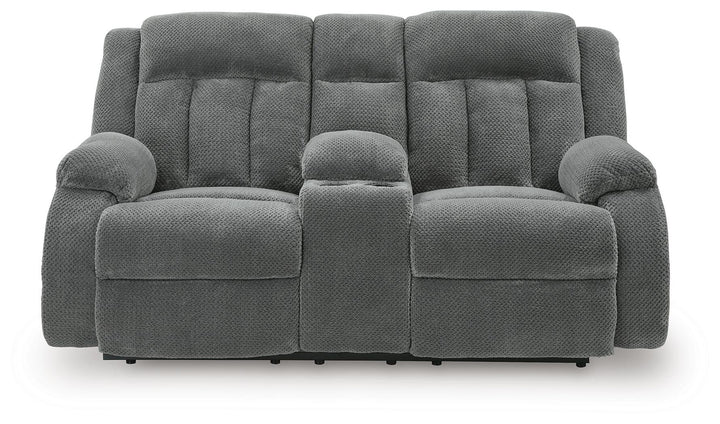 Observation Power Reclining Loveseat with Console - Dark Gray (4)
