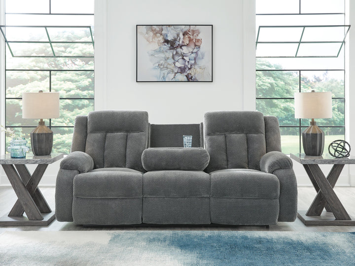 Observation Power Reclining Sofa with Drop Down Table - Dark Gray (7)