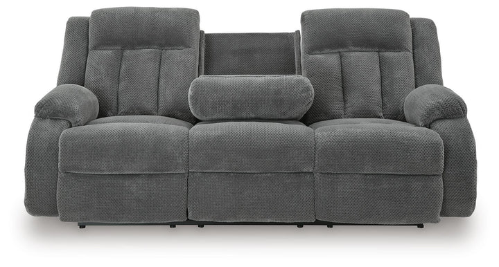 Observation Power Reclining Sofa with Drop Down Table - Dark Gray (5)