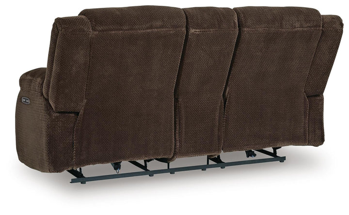 Observation Power Reclining Loveseat with Console - Dark Brown (4)