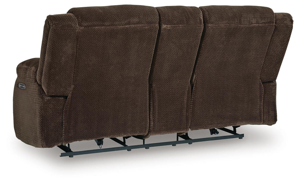 Observation Power Reclining Loveseat with Console - Dark Brown (4)