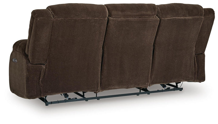 Observation Power Reclining Sofa with Drop Down Table - Dark Brown (5)