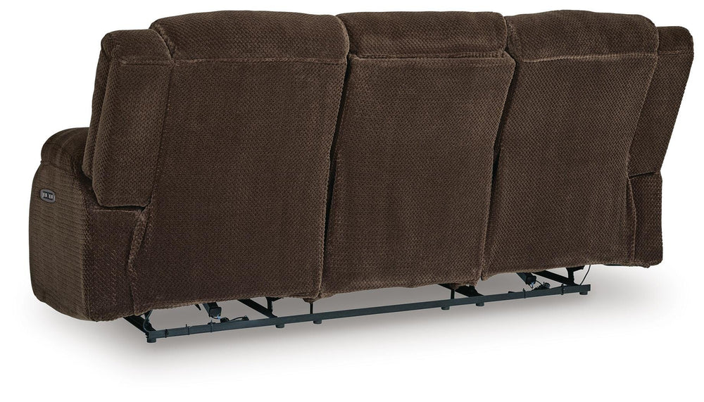Observation Power Reclining Sofa with Drop Down Table - Dark Brown (5)
