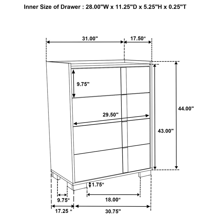 Hyland - 4-Drawer Chest of Drawers - Natural