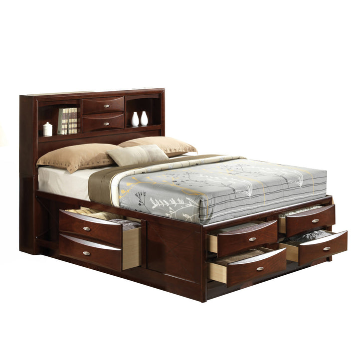 Ireland EK Bed with Storage in Espresso