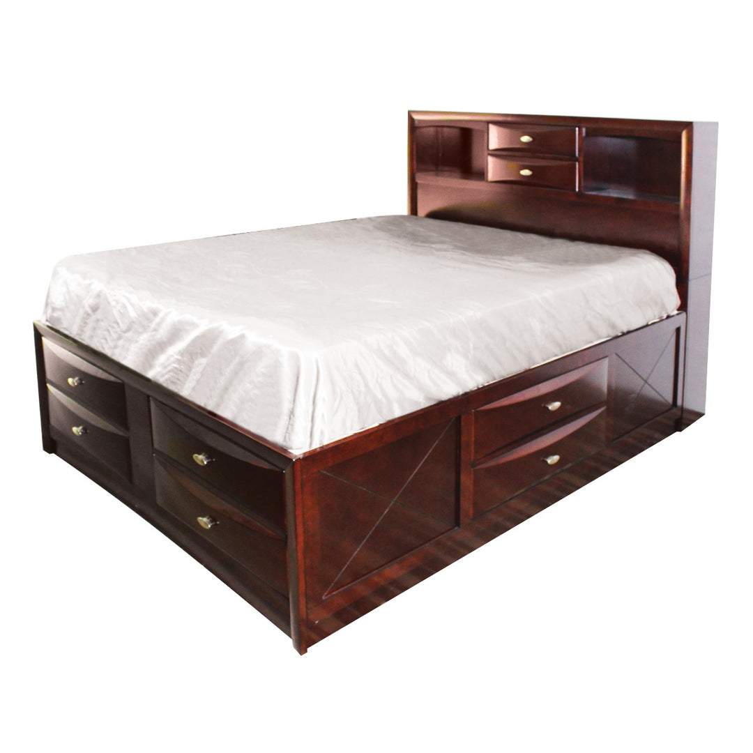 Ireland EK Bed with Storage in Espresso