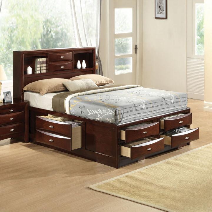 Ireland EK Bed with Storage in Espresso