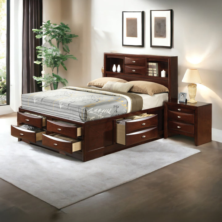 Ireland EK Bed with Storage in Espresso