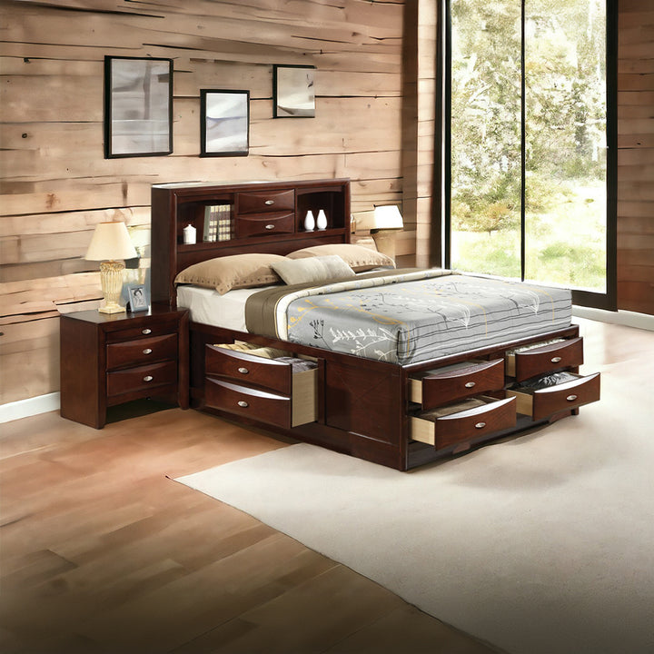 Ireland EK Bed with Storage in Espresso