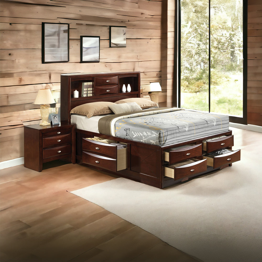 Ireland EK Bed with Storage in Espresso