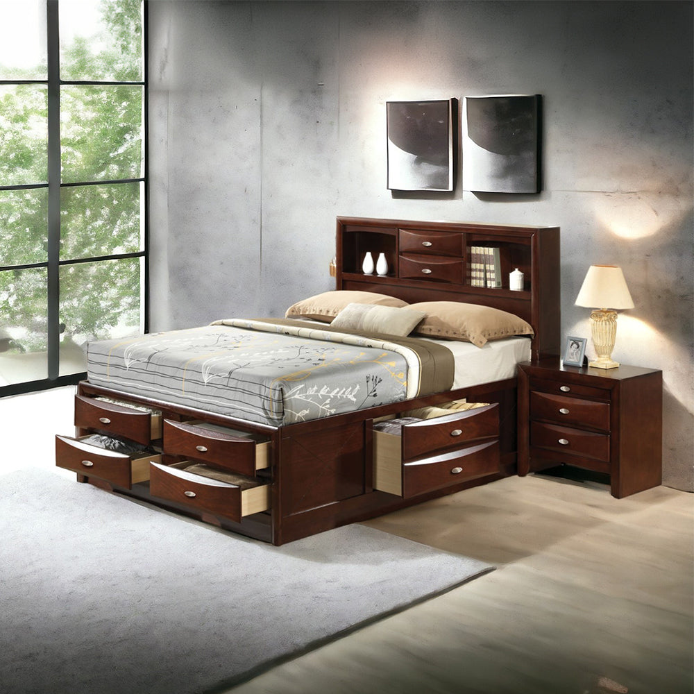 Ireland EK Bed with Storage in Espresso
