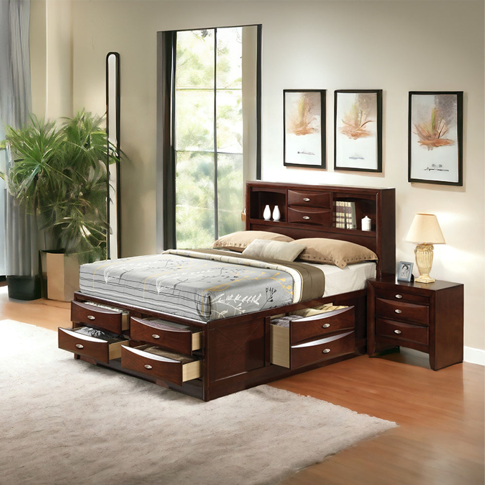 Ireland EK Bed with Storage in Espresso