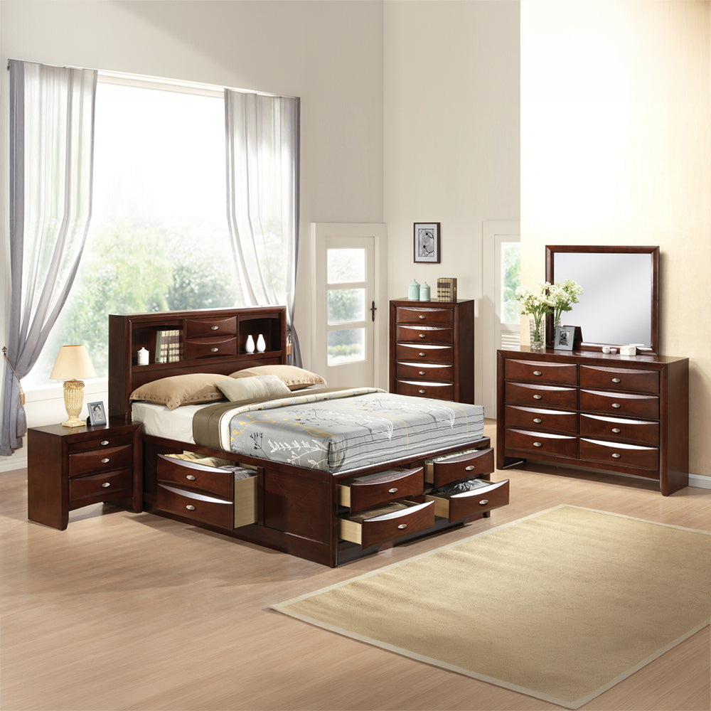 Ireland EK Bed with Storage in Espresso - lifestyle