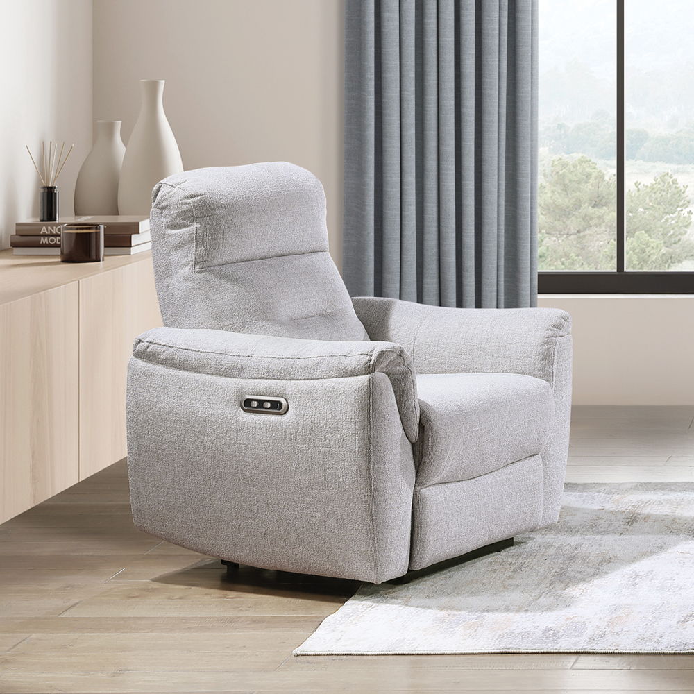 Eastre - Power Motion Recliner With USB Port - Beige Chenille
