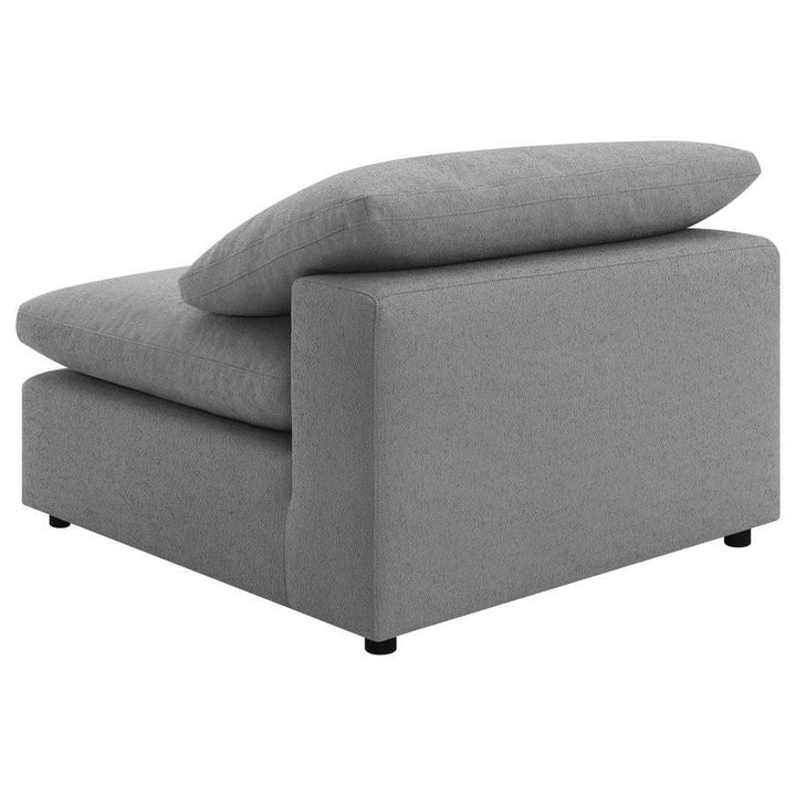 Raleigh - 5 Piece Boucle Upholstered Modular Sectional - Gray