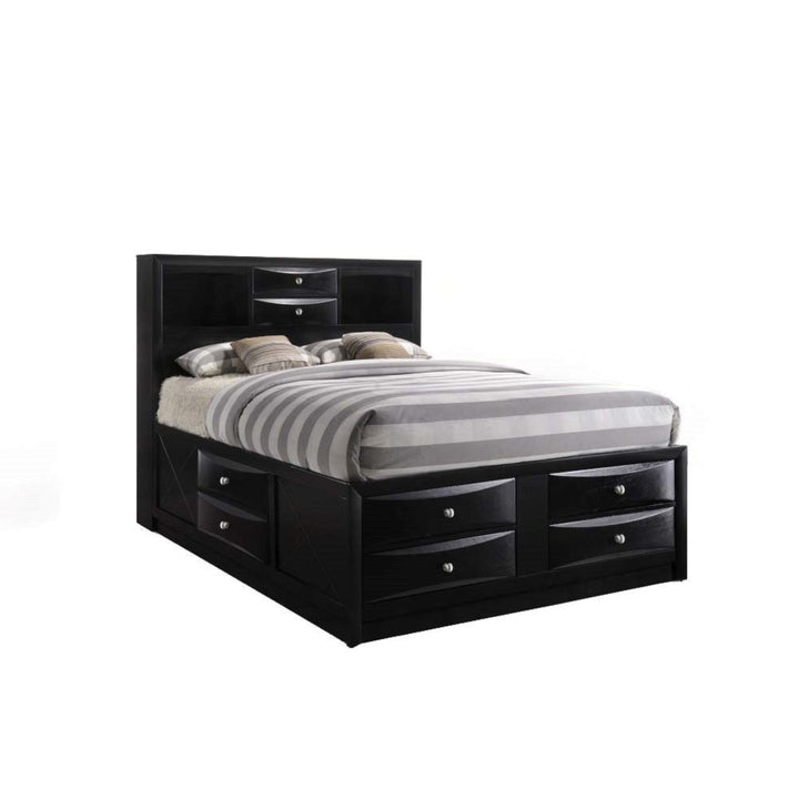 Ireland Full Bed with Storage in Black